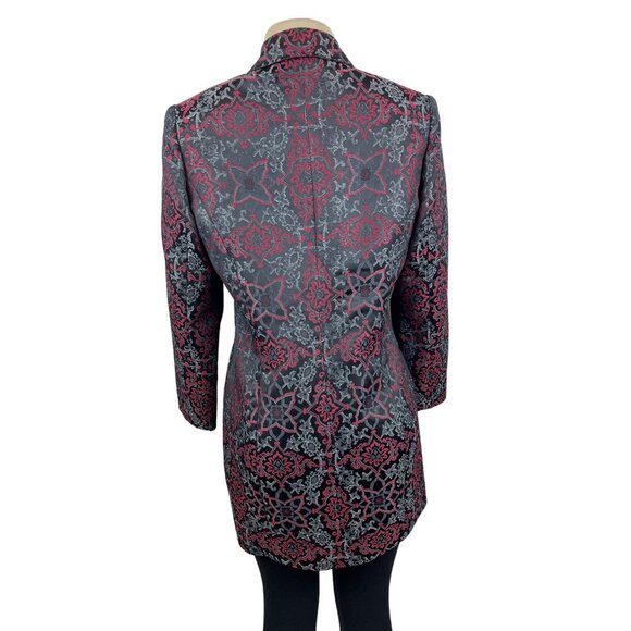 Classiques Entier Women's Black and Burgundy Floral Blazer Size 8 (EUR 38) - Picture 3 of 7